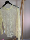 LACE SHIRT MIT WIMPERNSPITZE GELB