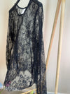 LACE SHIRT MIT WIMPERNSPITZE SCHWARZ