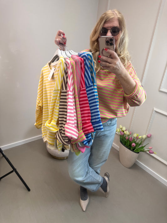 RINGEL SWEATSHIRT SCHOKO/BEIGE