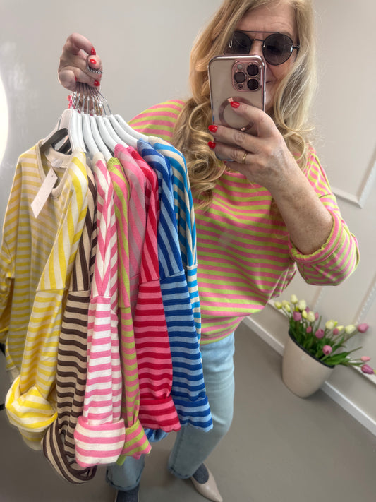 RINGEL SWEATSHIRT GELB/ROSA