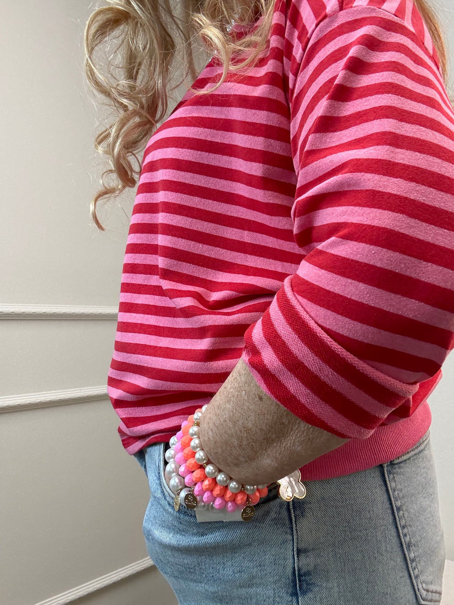 RINGEL SWEATSHIRT ROT/PINK