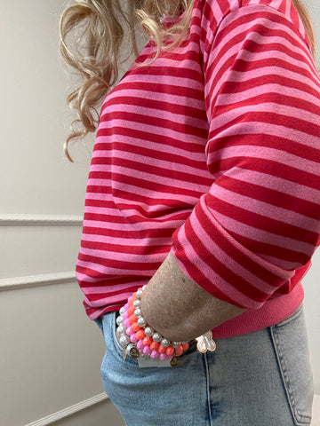 RINGEL SWEATSHIRT ROT/PINK