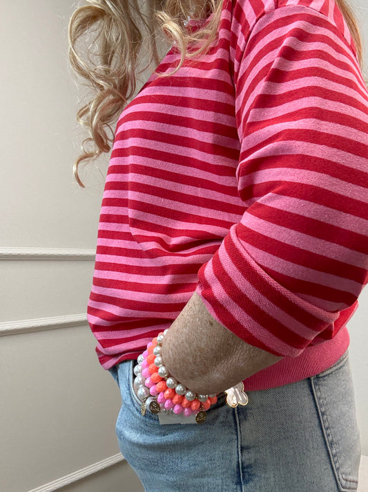 RINGEL SWEATSHIRT ROT/PINK