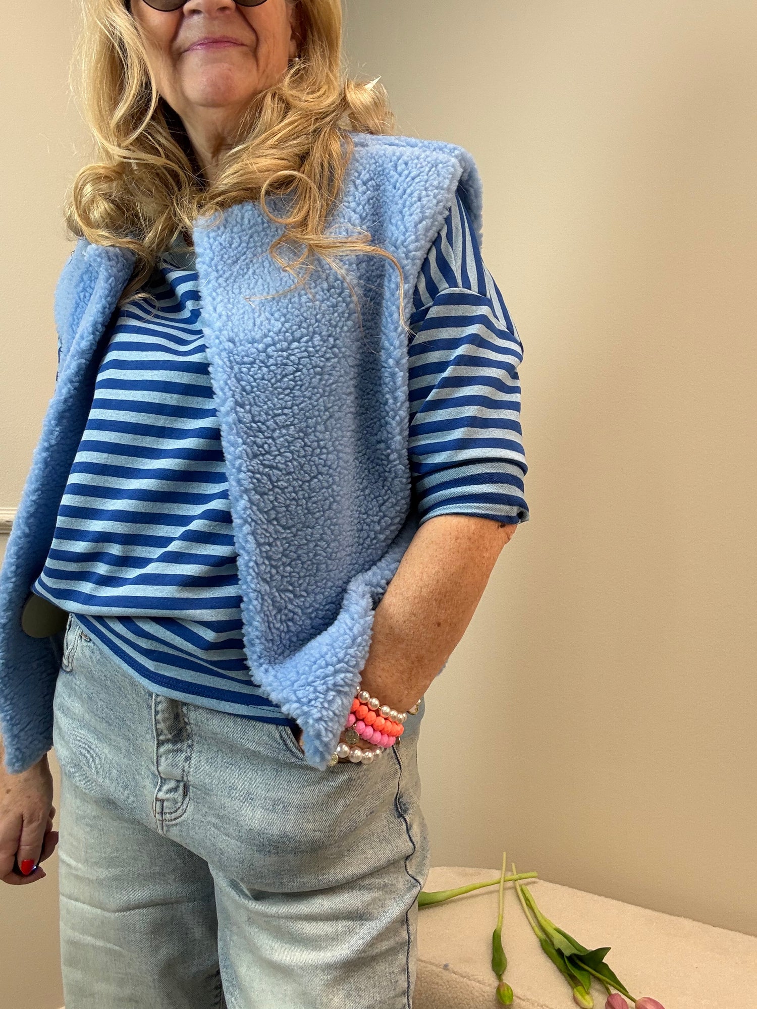 TEDDY WESTE SPRING BLAU