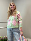 STRICKJACKE RAUTE LINDGRÜN