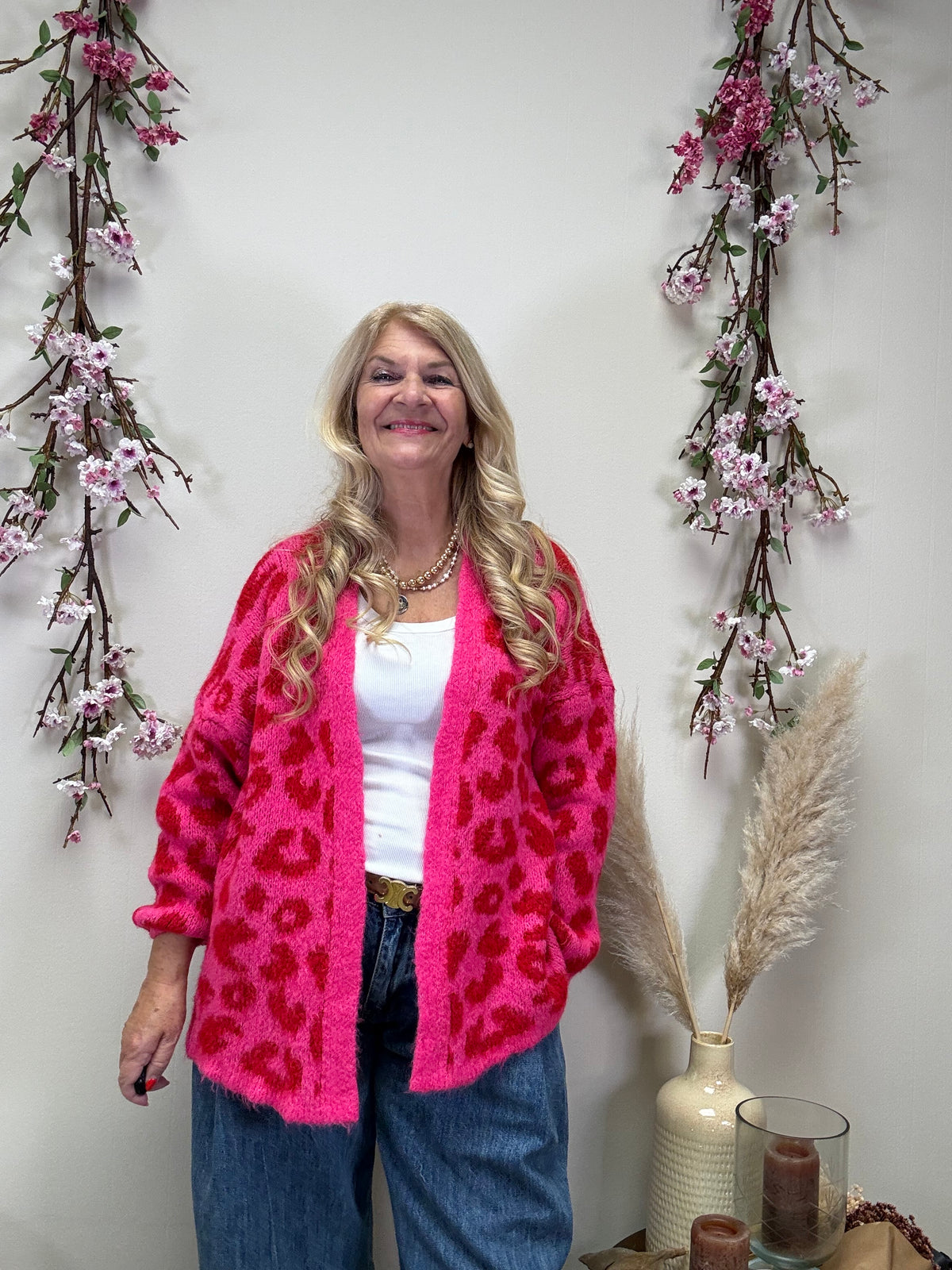 STRICKJACKE LEO PINK