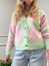 STRICKJACKE RAUTE LINDGRÜN