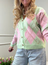 STRICKJACKE RAUTE LINDGRÜN