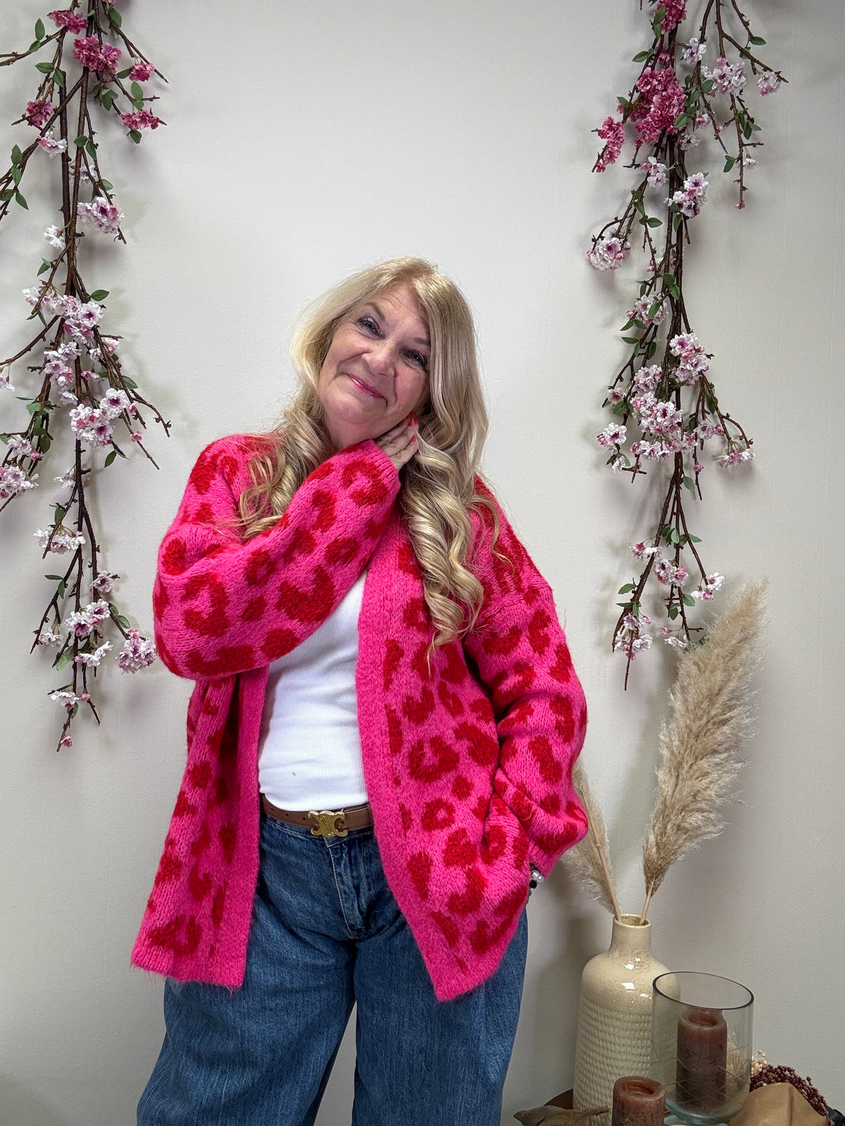STRICKJACKE LEO PINK