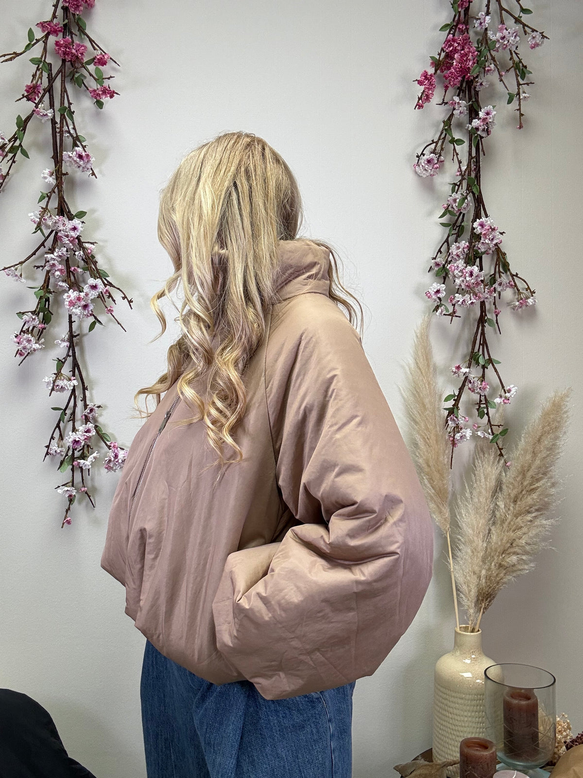 JACKE PUFFY POWER MIT REIßVERSCHLUSS BEIGE