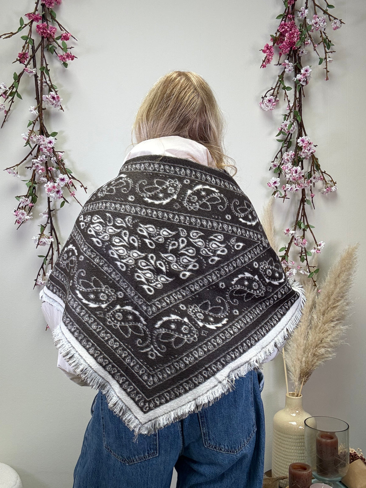 PAISLEY DREIECKSCHAL SCHOKO