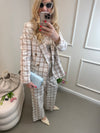 KARIERTE HOSE BEIGE