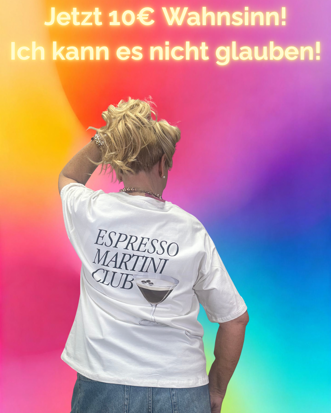 T SHIRT ESSPRESSO MARTINI CLUB WEIß
