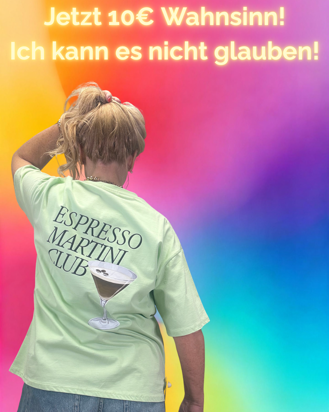 T SHIRT ESSPRESSO MARTINI CLUB GRÜN