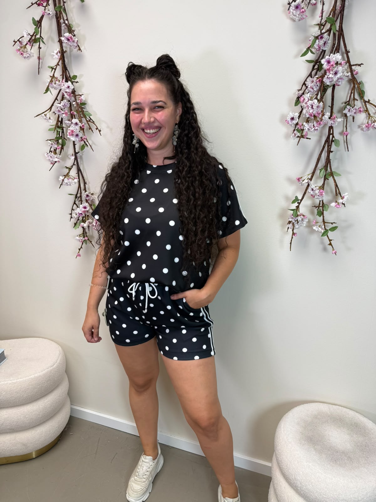 SHORT PUNKTE SCHWARZ / WEIß