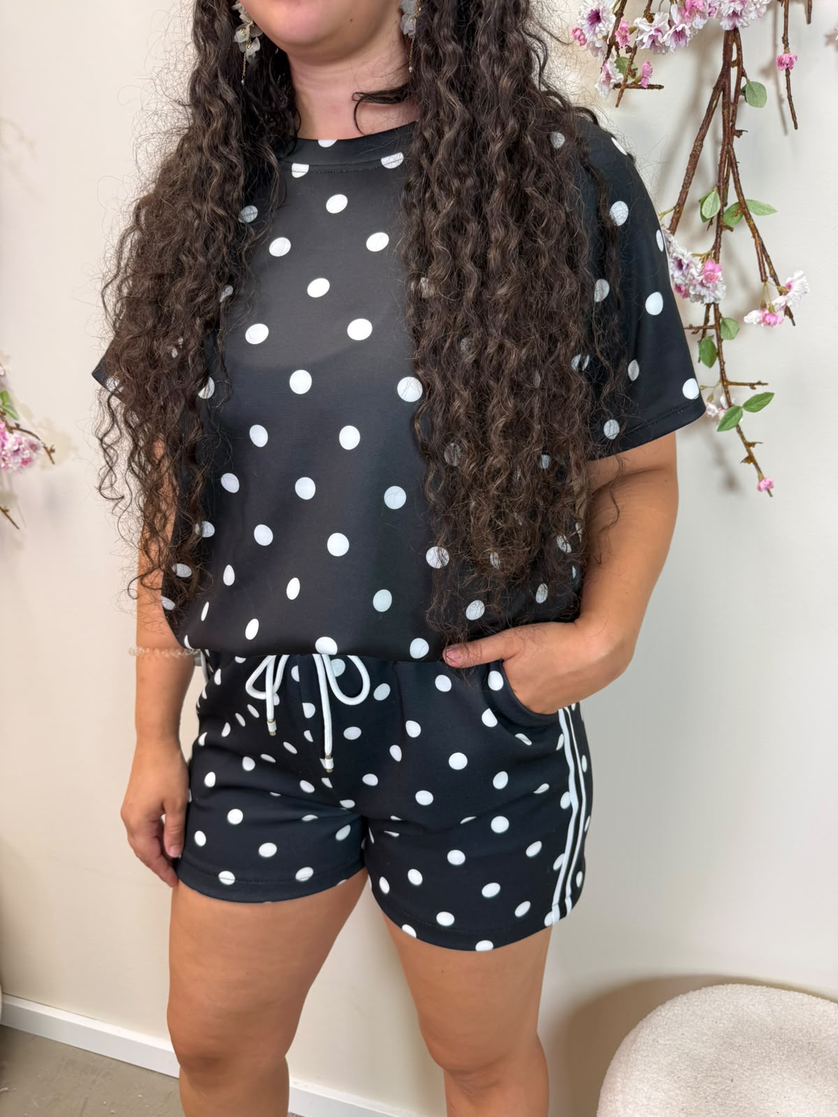 SHORT PUNKTE SCHWARZ / WEIß