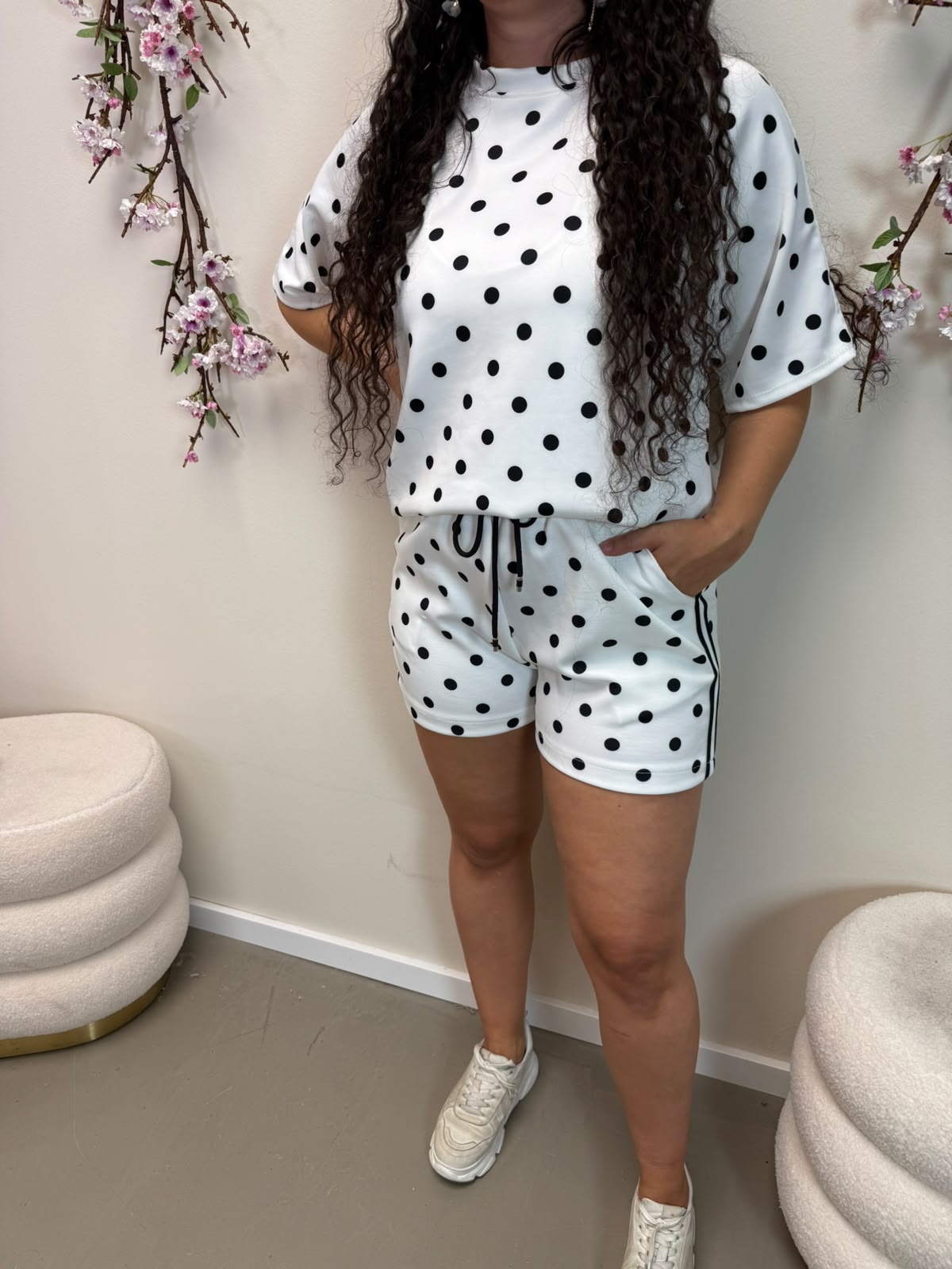 SHORT PUNKTE WEIß / SCHWARZ