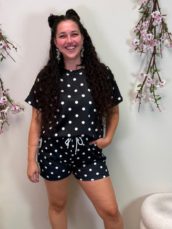 SHORT PUNKTE SCHWARZ / WEIß
